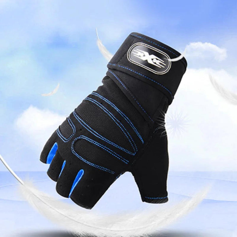 Shock-Absorbing Gym Gloves With Wrist Support