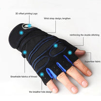 Shock-Absorbing Gym Gloves With Wrist Support