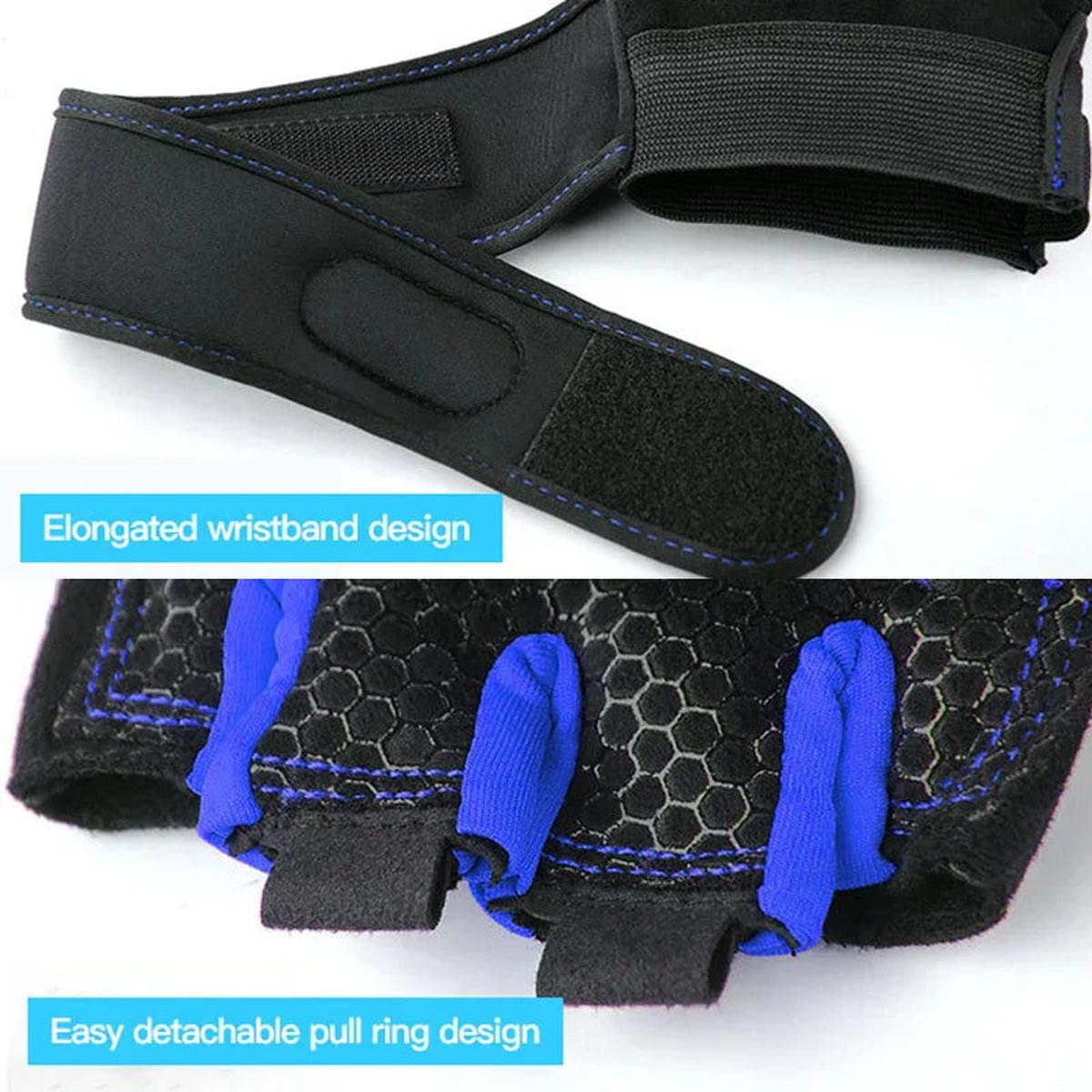 Shock-Absorbing Gym Gloves With Wrist Support