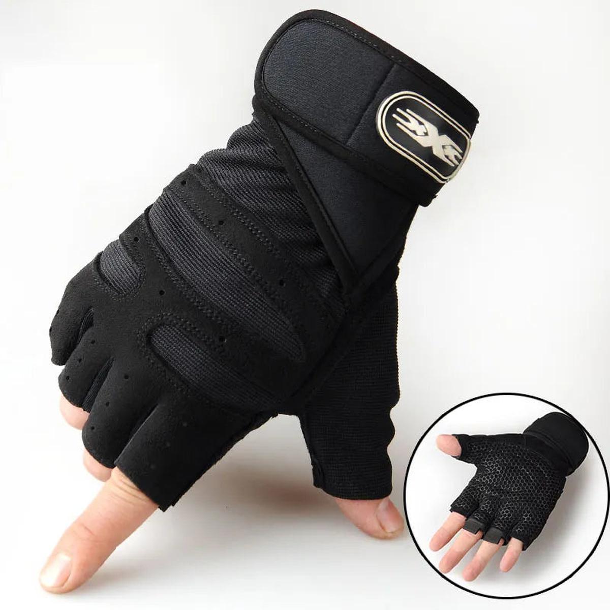 Shock-Absorbing Gym Gloves With Wrist Support