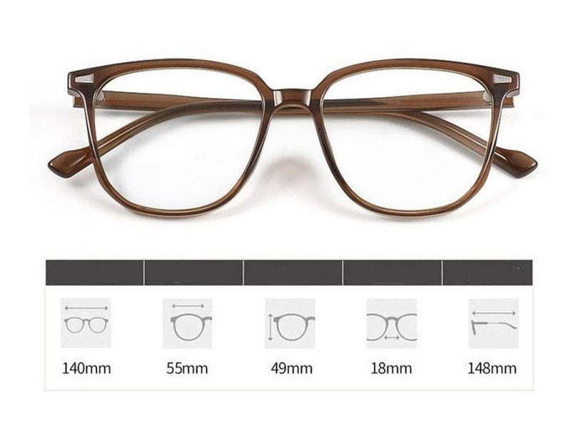 Flat Mirror Glasses with Blue Light Protection