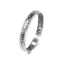 Silver Lotus Adjustable Unisex Bracelet