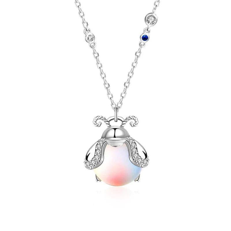 Silver Moonstone Necklace 19.7 Inches