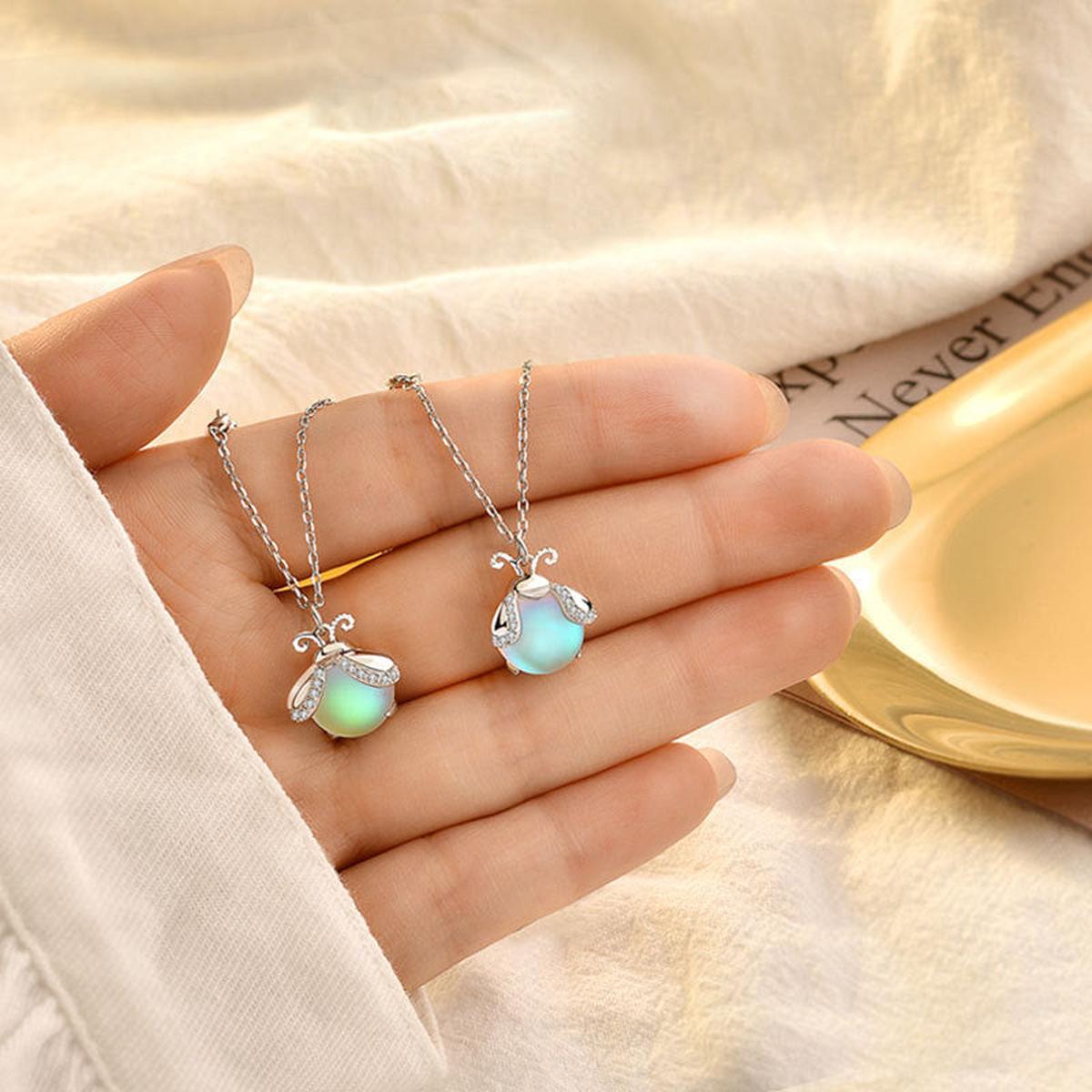 Silver Moonstone Necklace 19.7 Inches