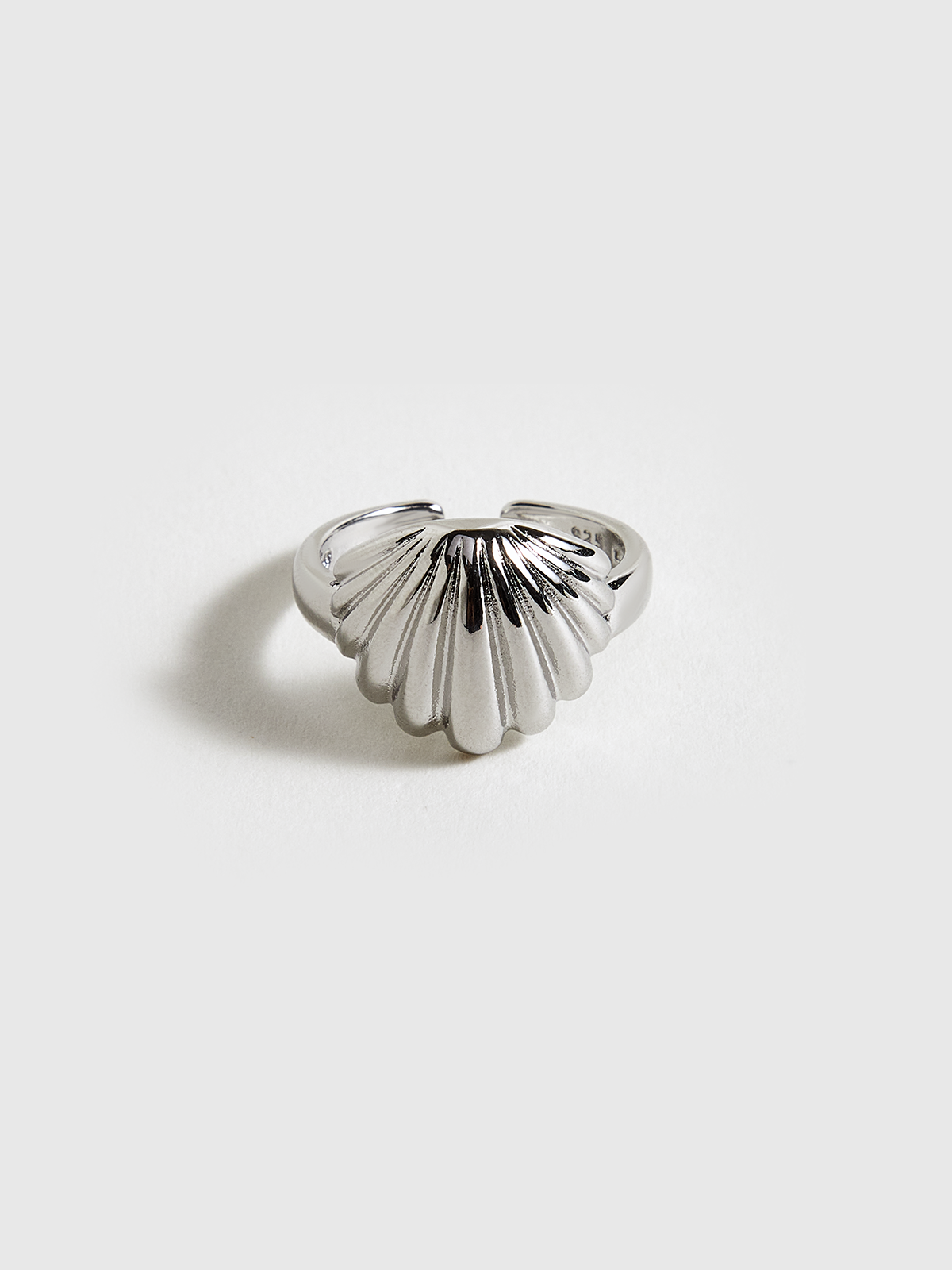 Silver Plated Shell Ring
