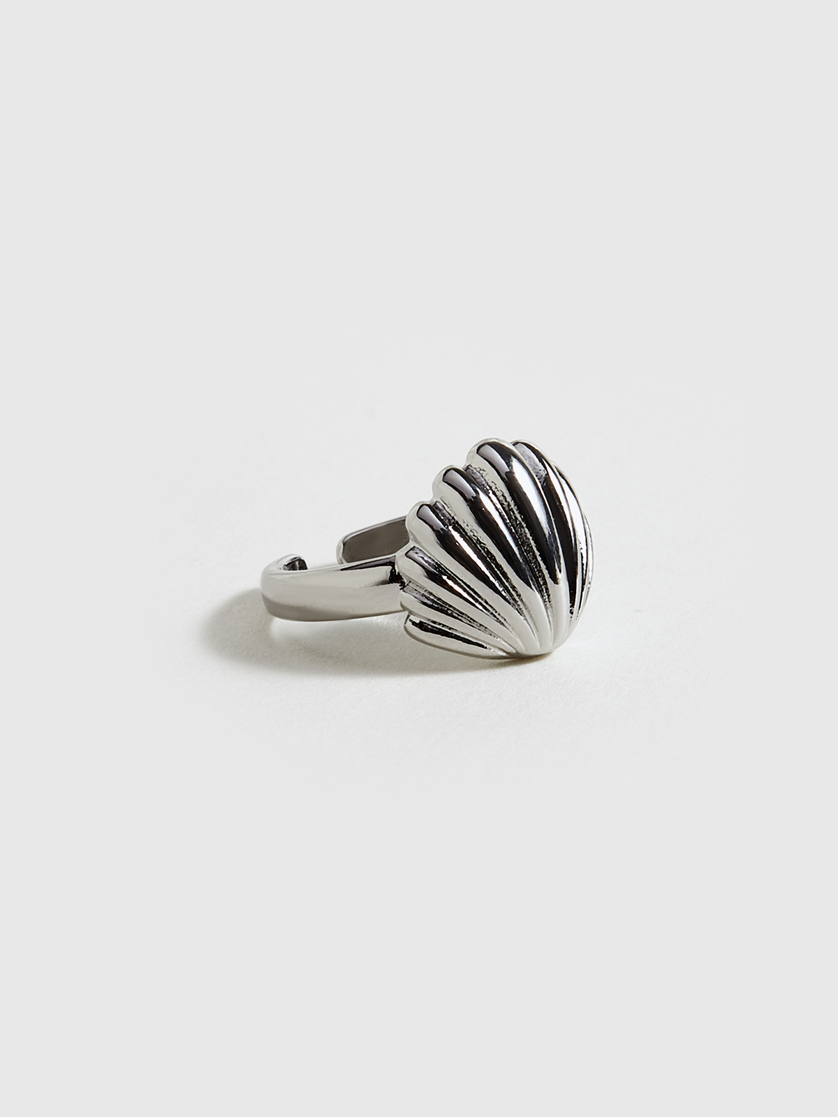 Silver Plated Shell Ring