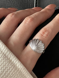 Silver Plated Shell Ring
