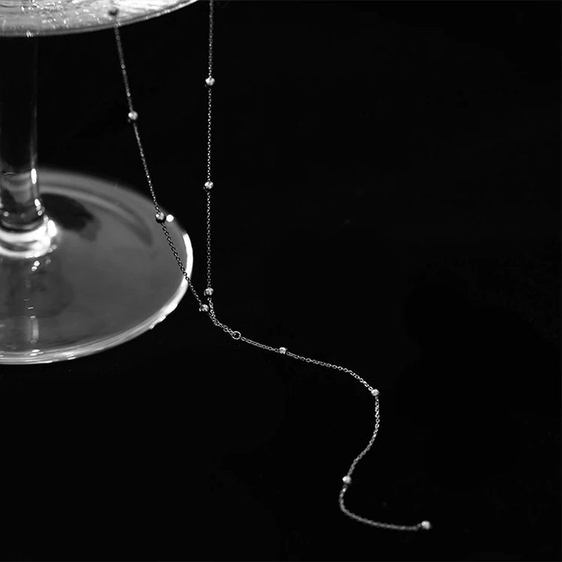 Silver-Plated Tassel Necklace For Women