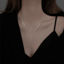 Silver-Plated Tassel Necklace For Women