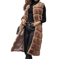 Sleeveless Faux Fur Open Front Layering Vest