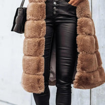 Sleeveless Faux Fur Open Front Layering Vest