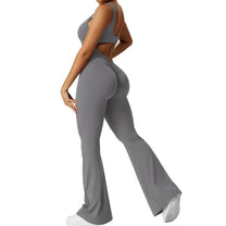 Sleeveless Flared Jumpsuit For Yoga And Fitness