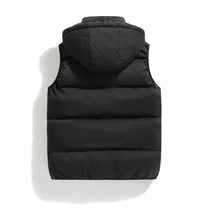 Sleeveless Insulated Winter Jacket With Removable Hood