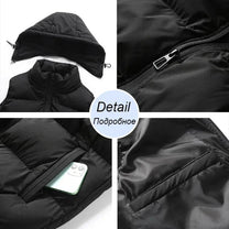 Sleeveless Insulated Winter Jacket With Removable Hood