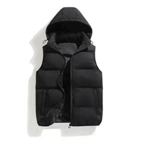 Sleeveless Insulated Winter Jacket With Removable Hood