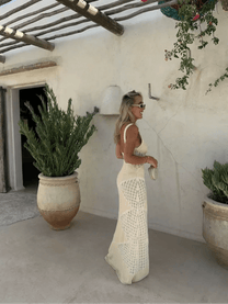 Sleeveless Knitted A-Line Maxi Dress