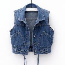 Sleeveless Lightweight Denim Vest For Women