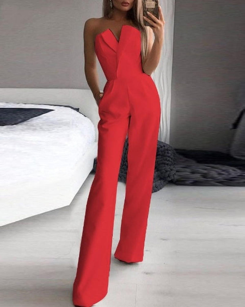 Sleeveless White Jumpsuit For Women