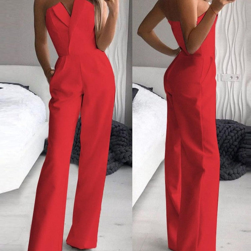 Sleeveless White Jumpsuit For Women