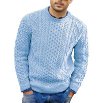 Slim-Fit Cable Knit Wool Blend Jumper