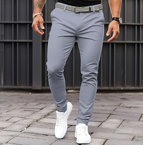 Slim-Fit Chino Trousers For Men - Autumn-Ready Stretch Fabric