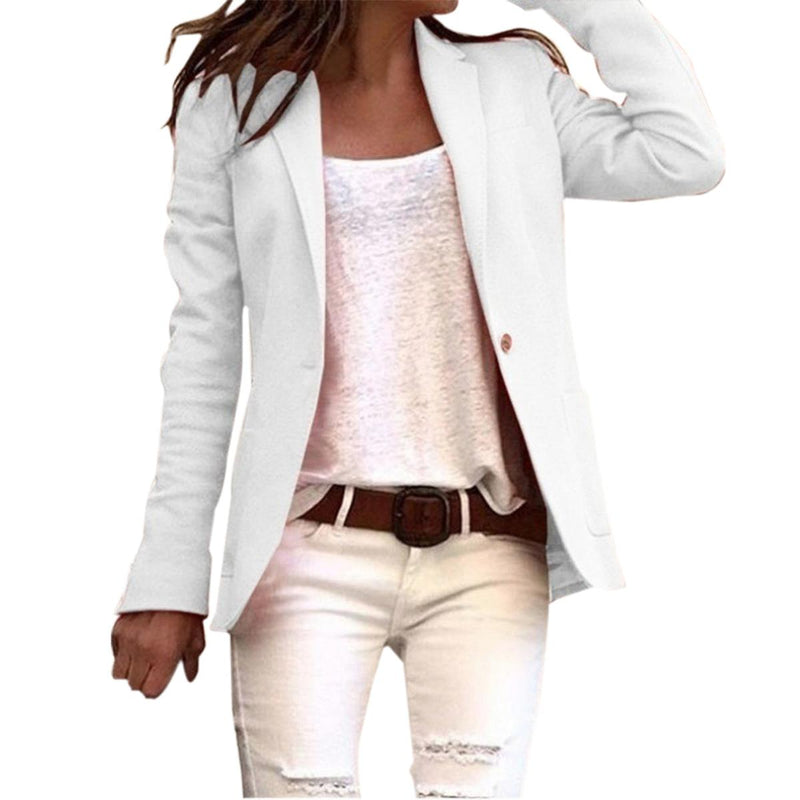 Slim Fit Long Sleeve Blazer For Women