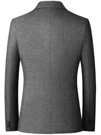 Slim-Fit Men&#39;s Blazer With Two-Button Closure And Lapel Collar