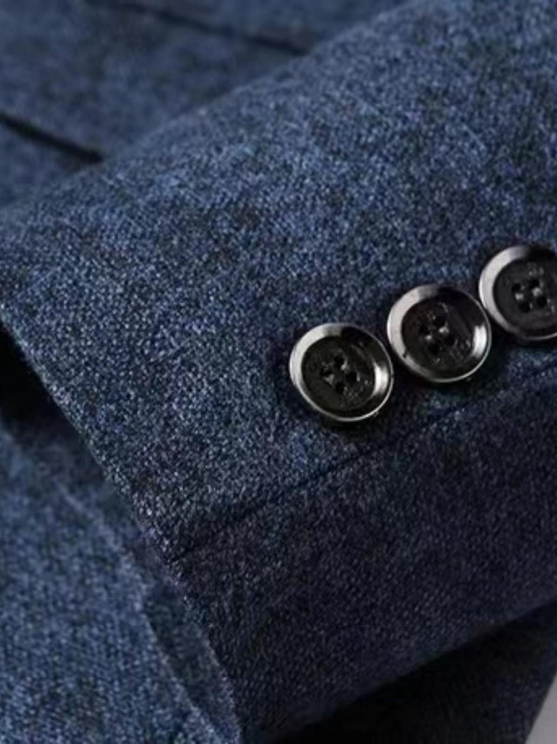Slim-Fit Men&#39;s Blazer With Two-Button Closure And Lapel Collar