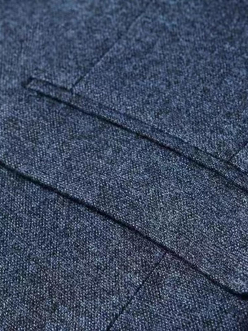 Slim-Fit Men&#39;s Blazer With Two-Button Closure And Lapel Collar