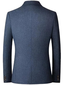 Slim-Fit Men&#39;s Blazer With Two-Button Closure And Lapel Collar