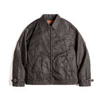 Slim Fit Oil-Waxed Canvas Jacket With Pockets
