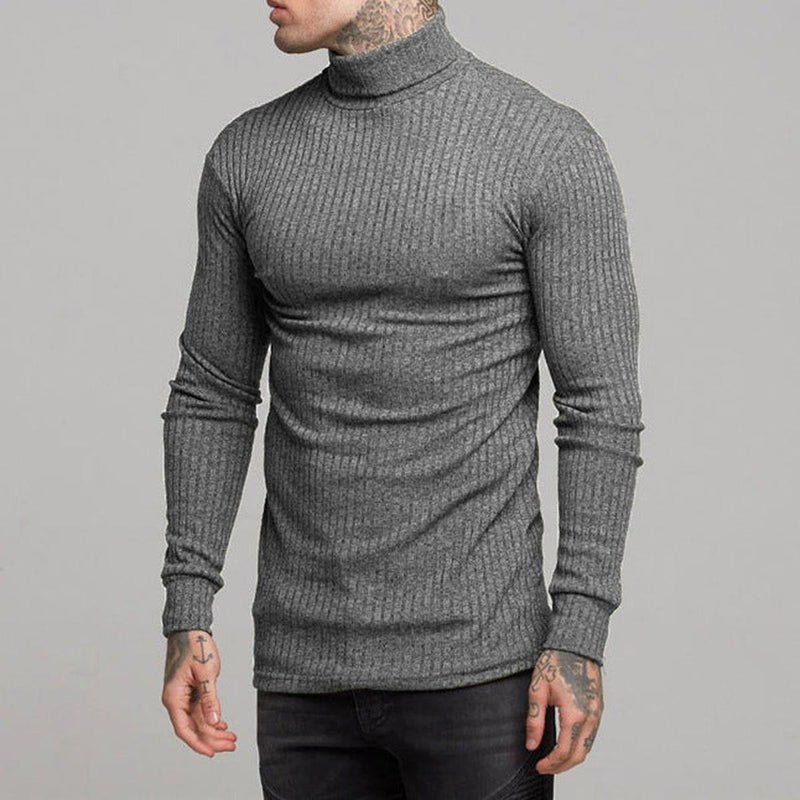 Slim Fit Ribbed Turtleneck Sweater