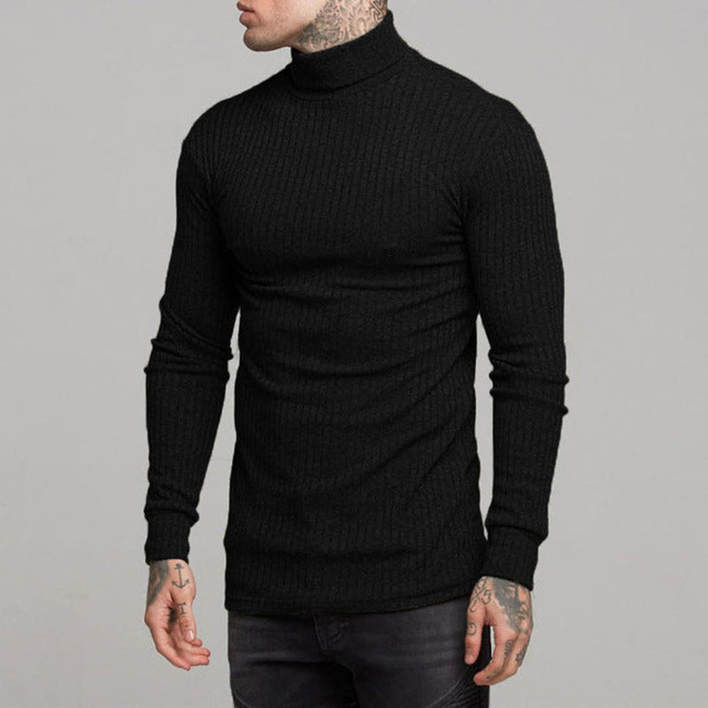 Slim Fit Ribbed Turtleneck Sweater