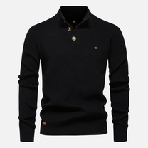 Slim Fit Ribbed Turtleneck Wool Blend Sweater