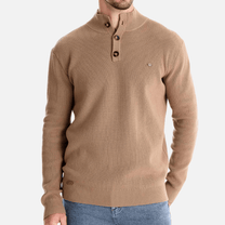 Slim Fit Ribbed Turtleneck Wool Blend Sweater