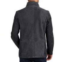 Slim Fit Suede Zipper Jacket for Men