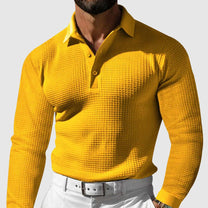 Slim Fit Waffle Knit Polo Shirt