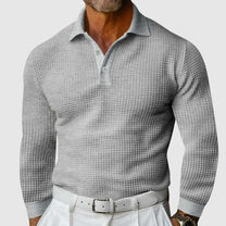 Slim Fit Waffle Knit Polo Shirt