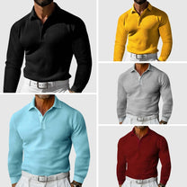Slim Fit Waffle Knit Polo Shirt