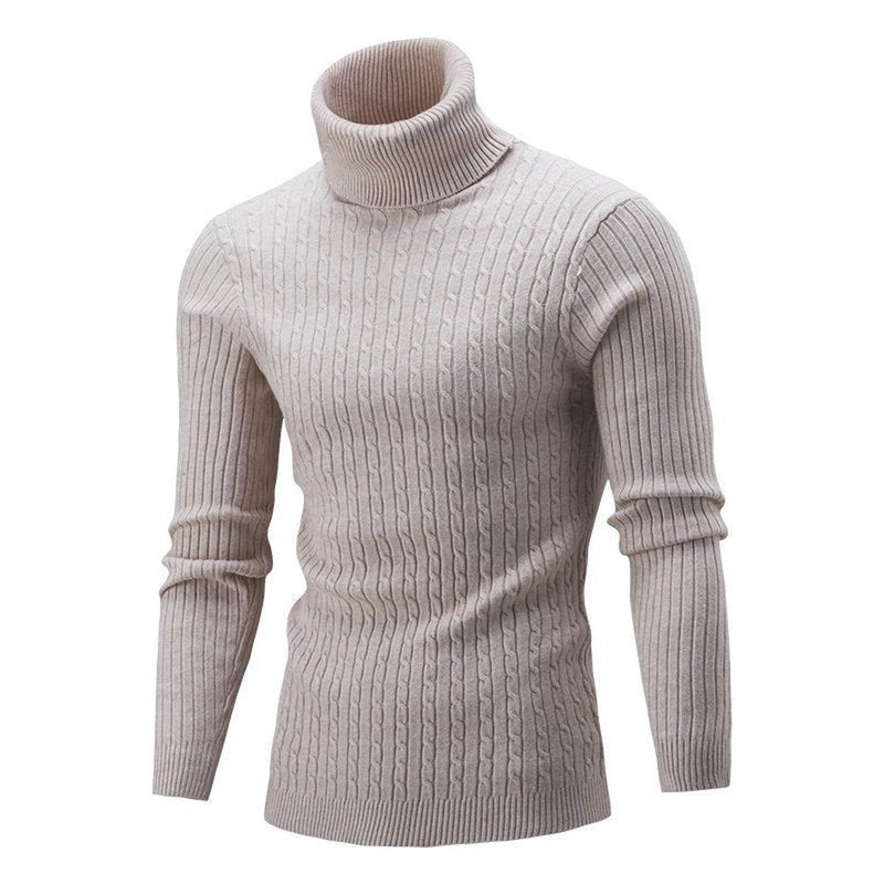 Slim Fit Wool Cable Knit Sweater