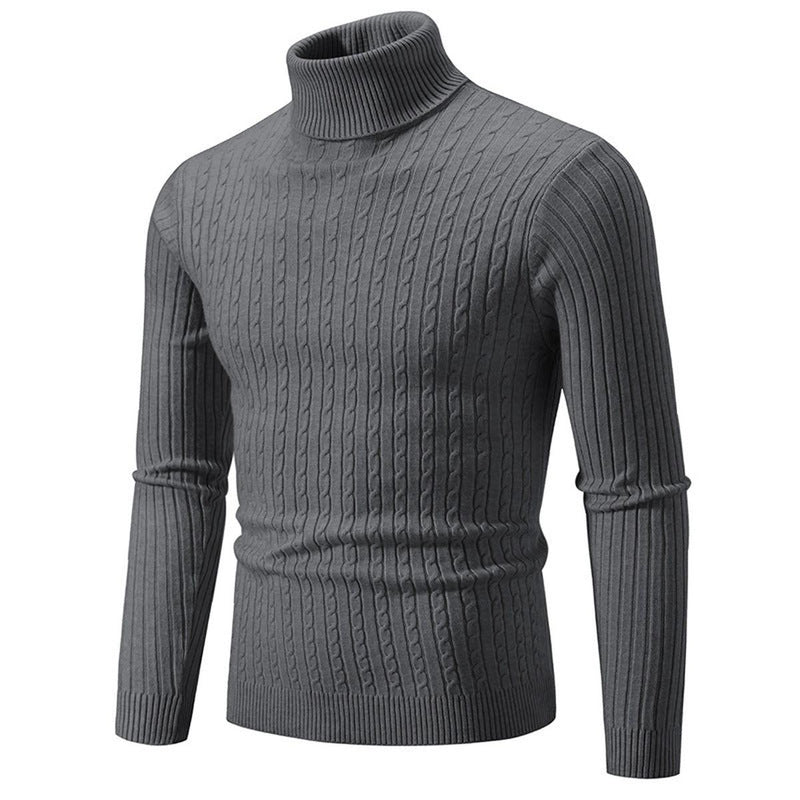 Slim Fit Wool Cable Knit Sweater