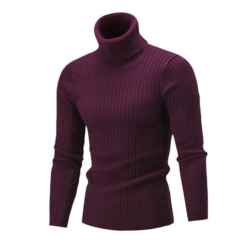 Slim Fit Wool Cable Knit Sweater