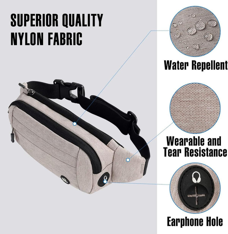 Slim Waterproof Waist Pack With Adjustable Belt And Headphone Port - Buy One Get One Free