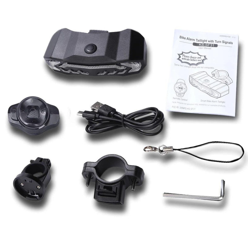 Smart Rear Bike Light Alarm With Theft Protection