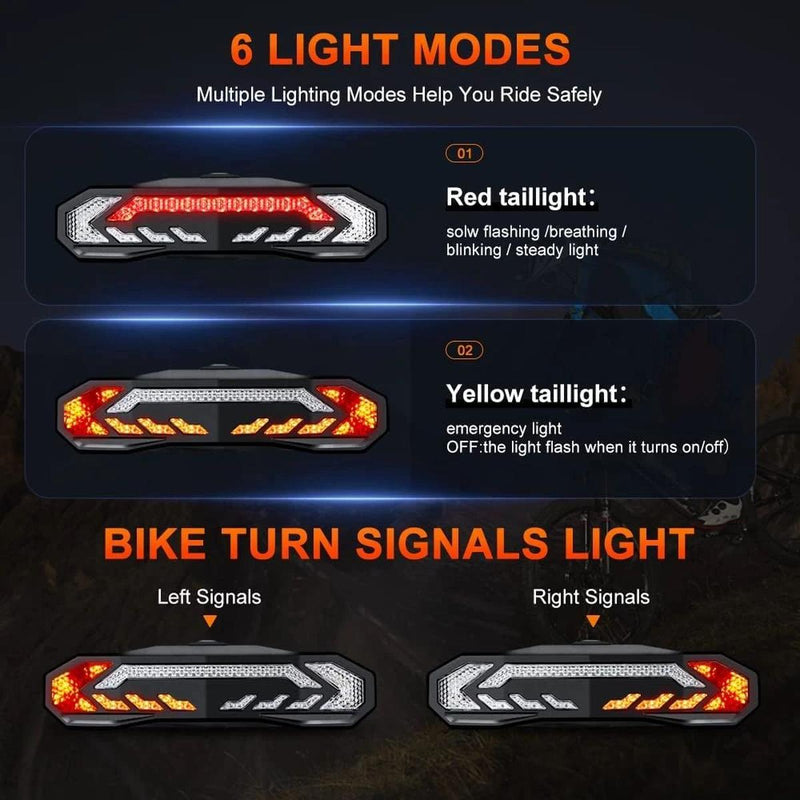 Smart Rear Bike Light Alarm With Theft Protection