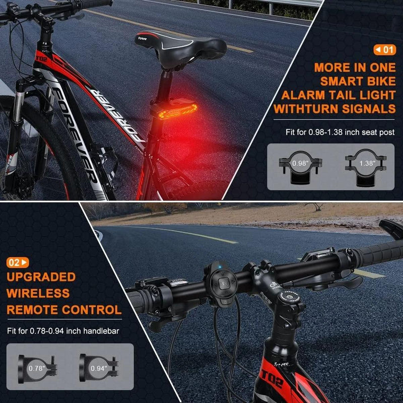 Smart Rear Bike Light Alarm With Theft Protection