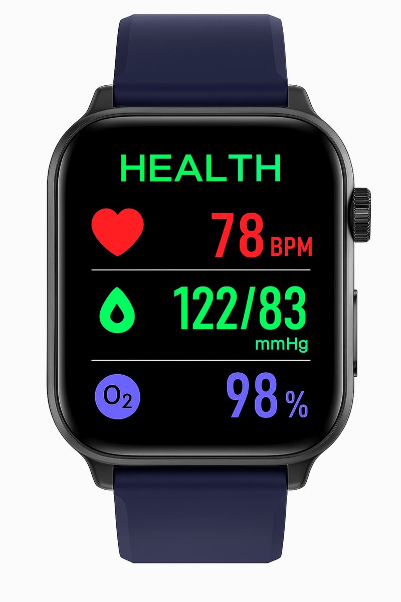 Smartwatch For Health &amp; Fitness With EKG, Blood Pressure, Heart Rate, iOS &amp; Android Compatible