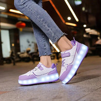 Sneakers With Wheels And LED Soles