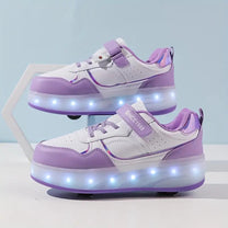 Sneakers With Wheels And LED Soles
