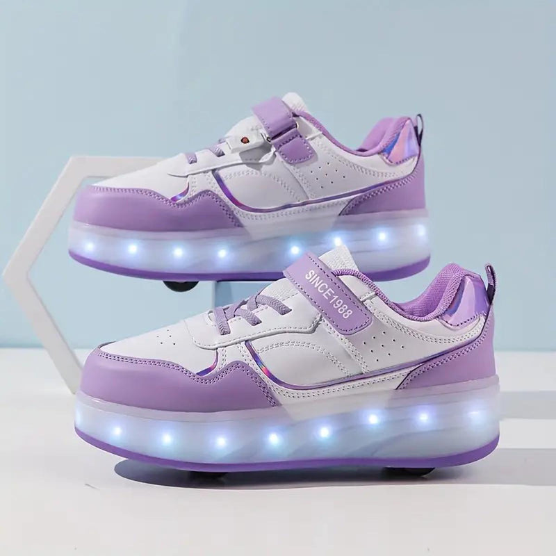 Sneakers With Wheels And LED Soles
